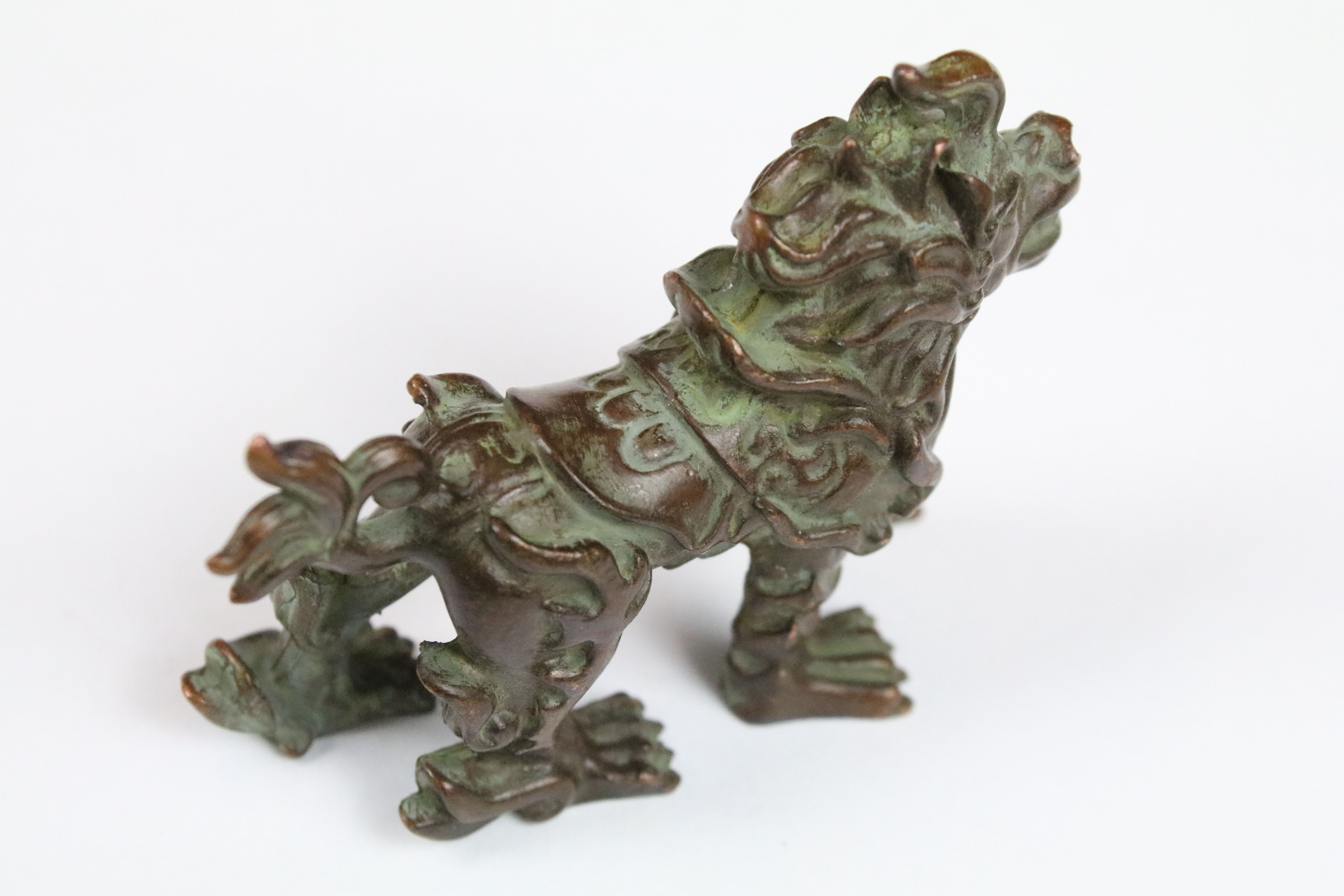 A Chinese bronze ornamental lion in the traditional form - Image 2 of 3