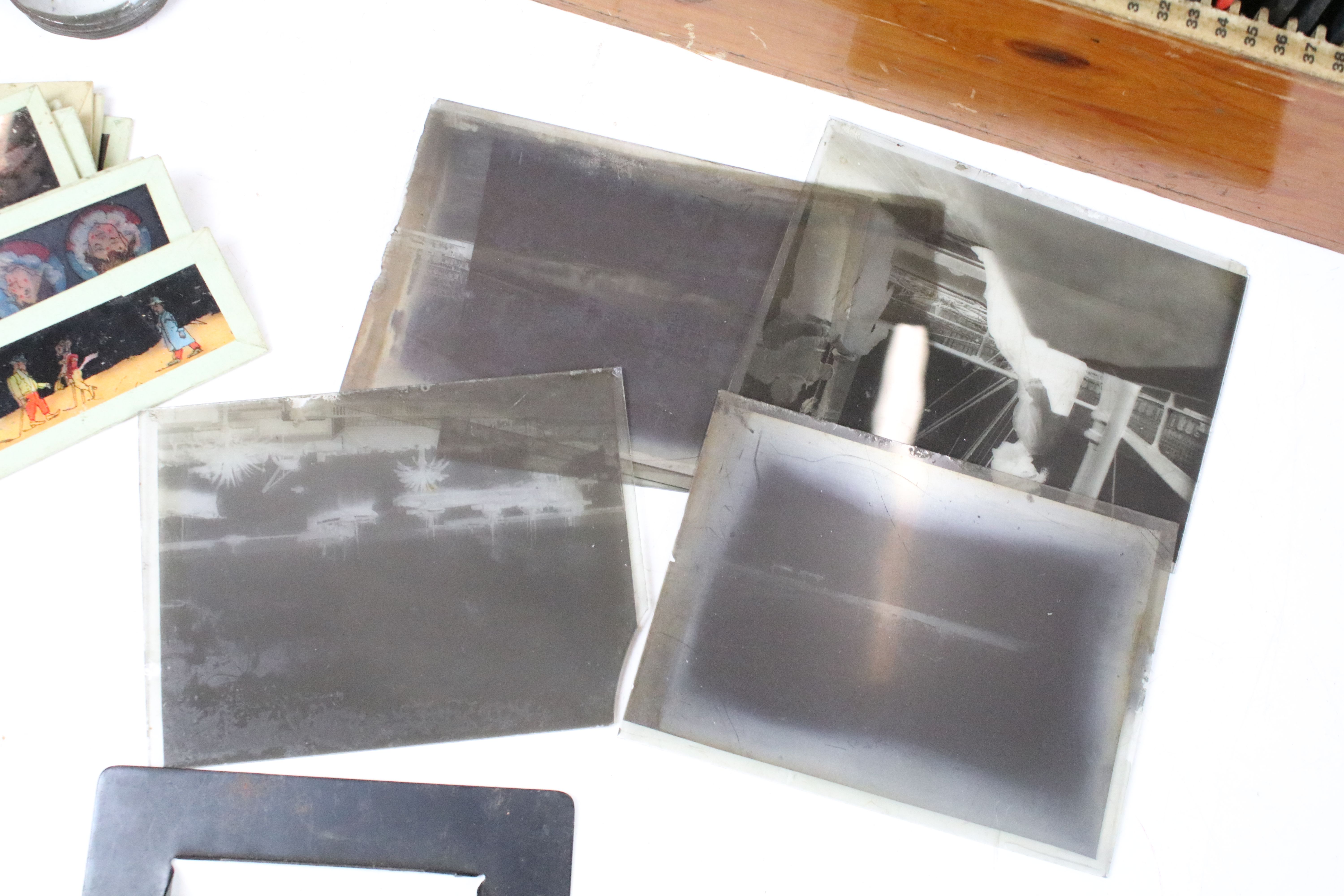 Collection of glass magic lantern slides & photographic negatives, the subjects featuring - Image 3 of 10