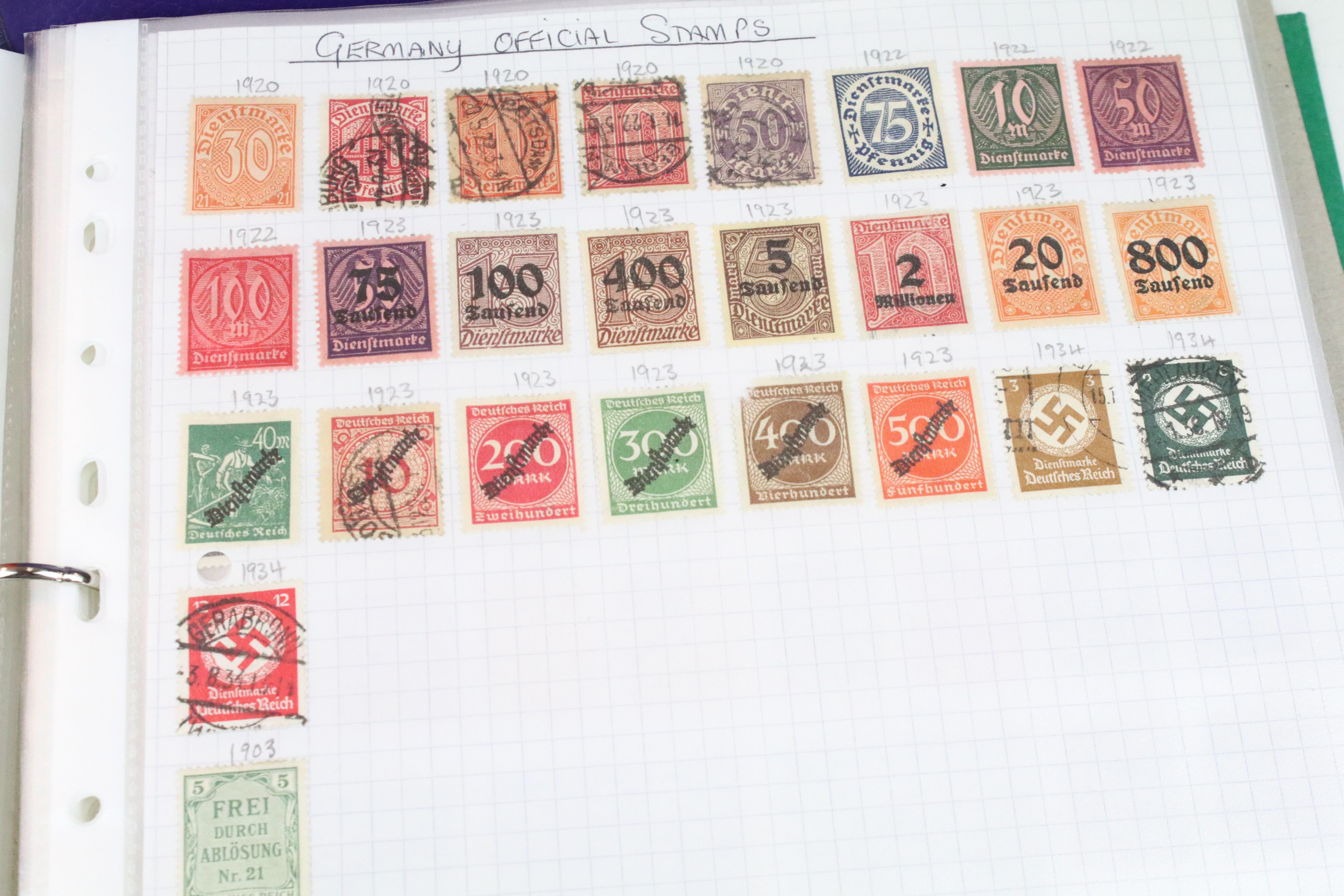Collection of British, Commonwealth & world stamps housed within nine albums, featuring Victorian - Image 13 of 40