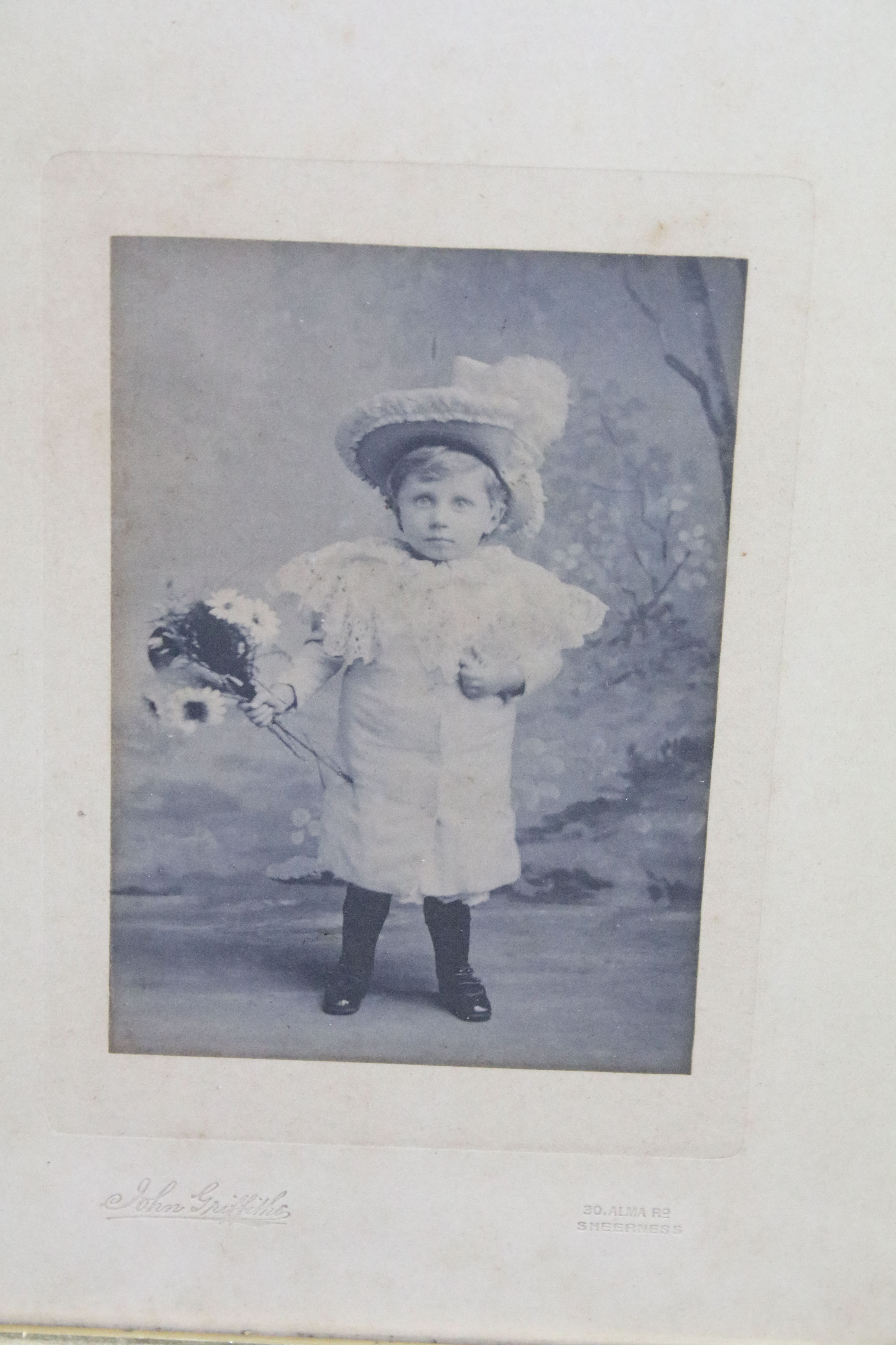 Three Victorian photographs, comprising: young boy with flowers by John Griffiths, Sheerness, 13.5 x - Image 10 of 10