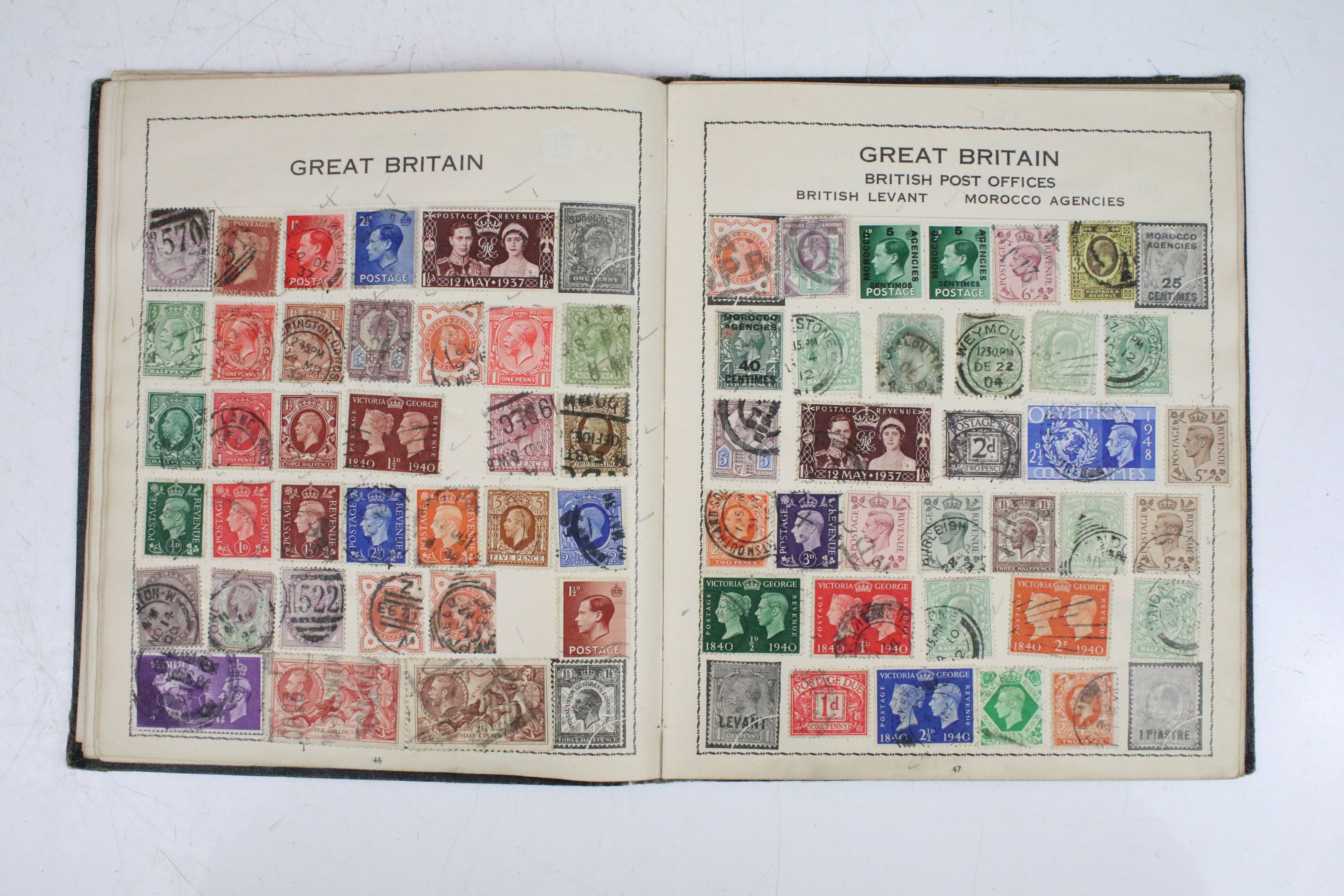 A collection of five stamp albums containing stamps from the UK, mainly post war to include some - Image 3 of 30