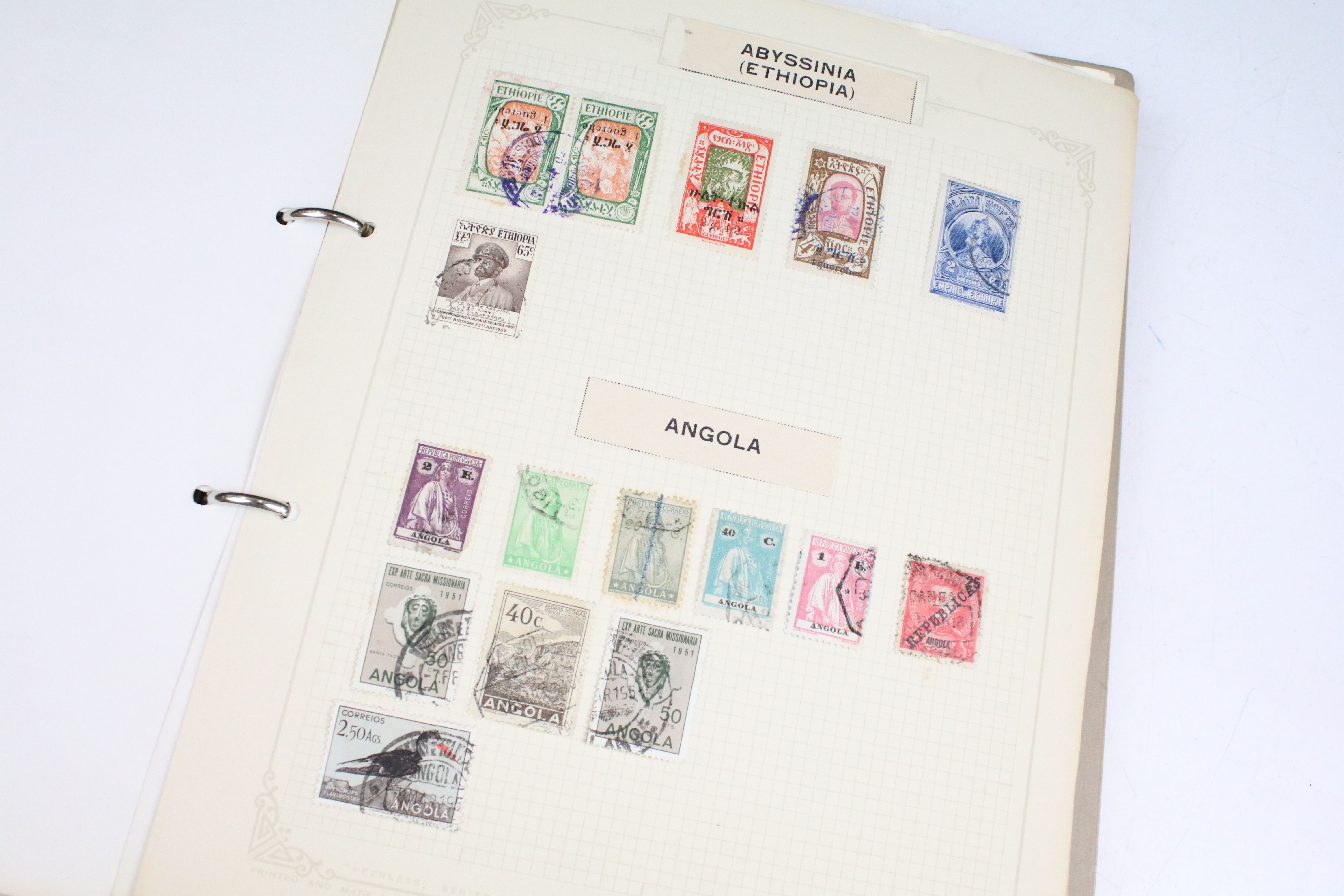 Collection of Commonwealth & world stamps housed within two albums - Image 20 of 25