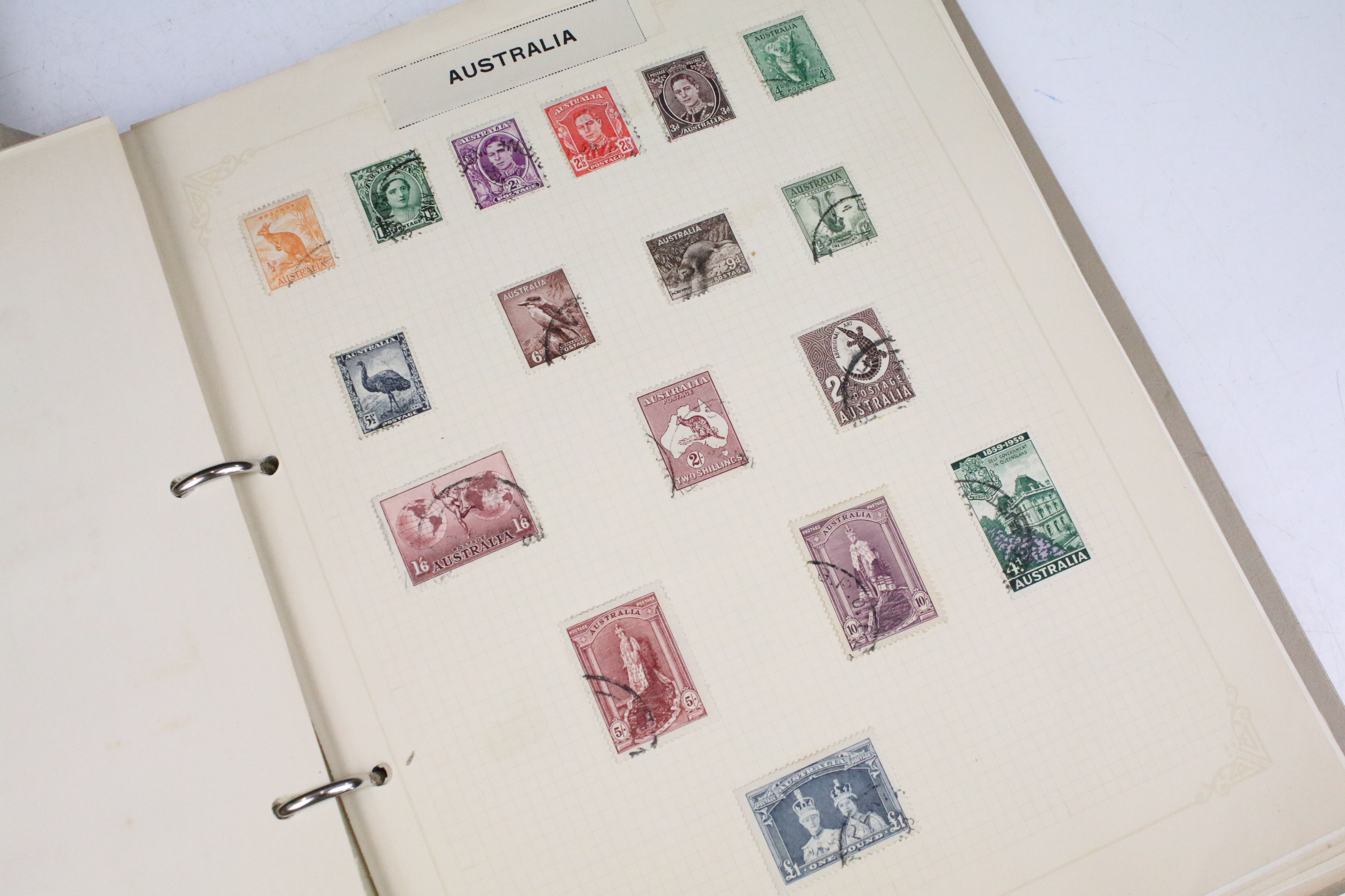 Collection of Commonwealth & world stamps housed within two albums - Image 23 of 25