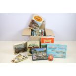 Collection of boxed jigsaw puzzles (featuring Waddingtons), together with a small collection of