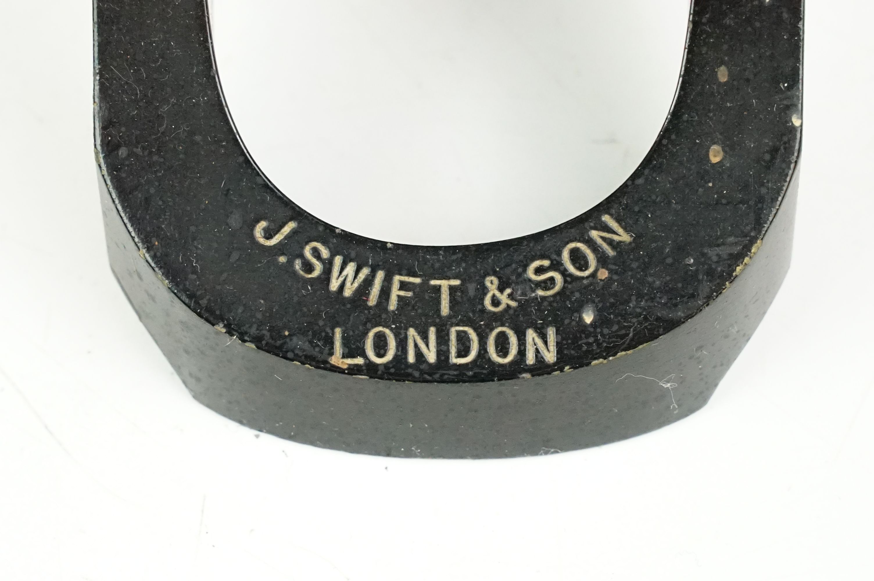 J. Swift & Son of London brass lacquered microscope, housed within a wooden carry case (missing - Image 4 of 11