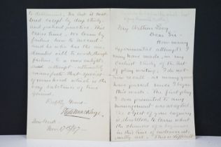James Morrison Steele MacKaye (1842-1894) - A handwritten letter, dated November 17th 1887, relating