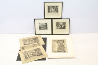 Collection of engravings, comprising: after William Hogarth (1697 - 1764), a selection of plates