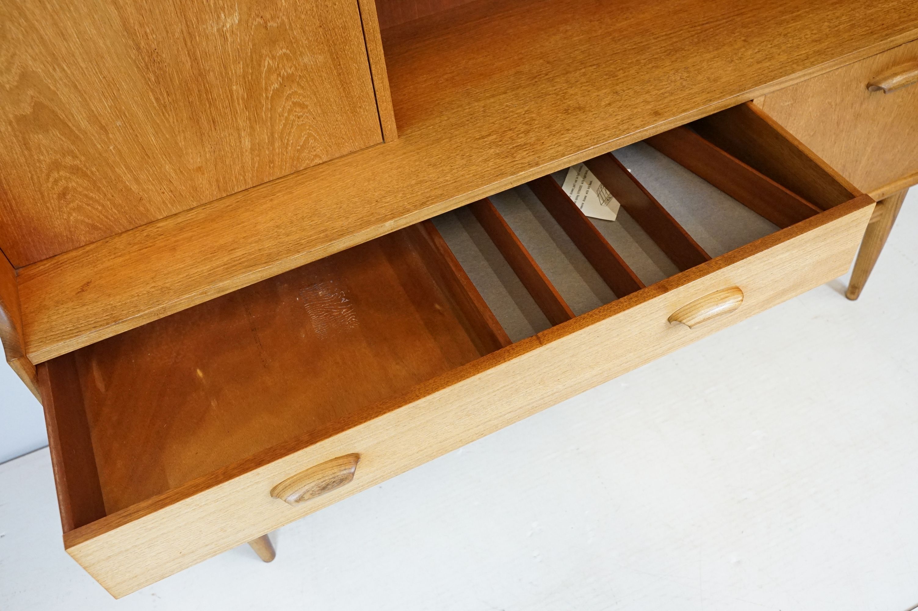 G Plan teak sideboard, with cupboards above two long drawers and a further cupboard, with maker's - Image 7 of 16