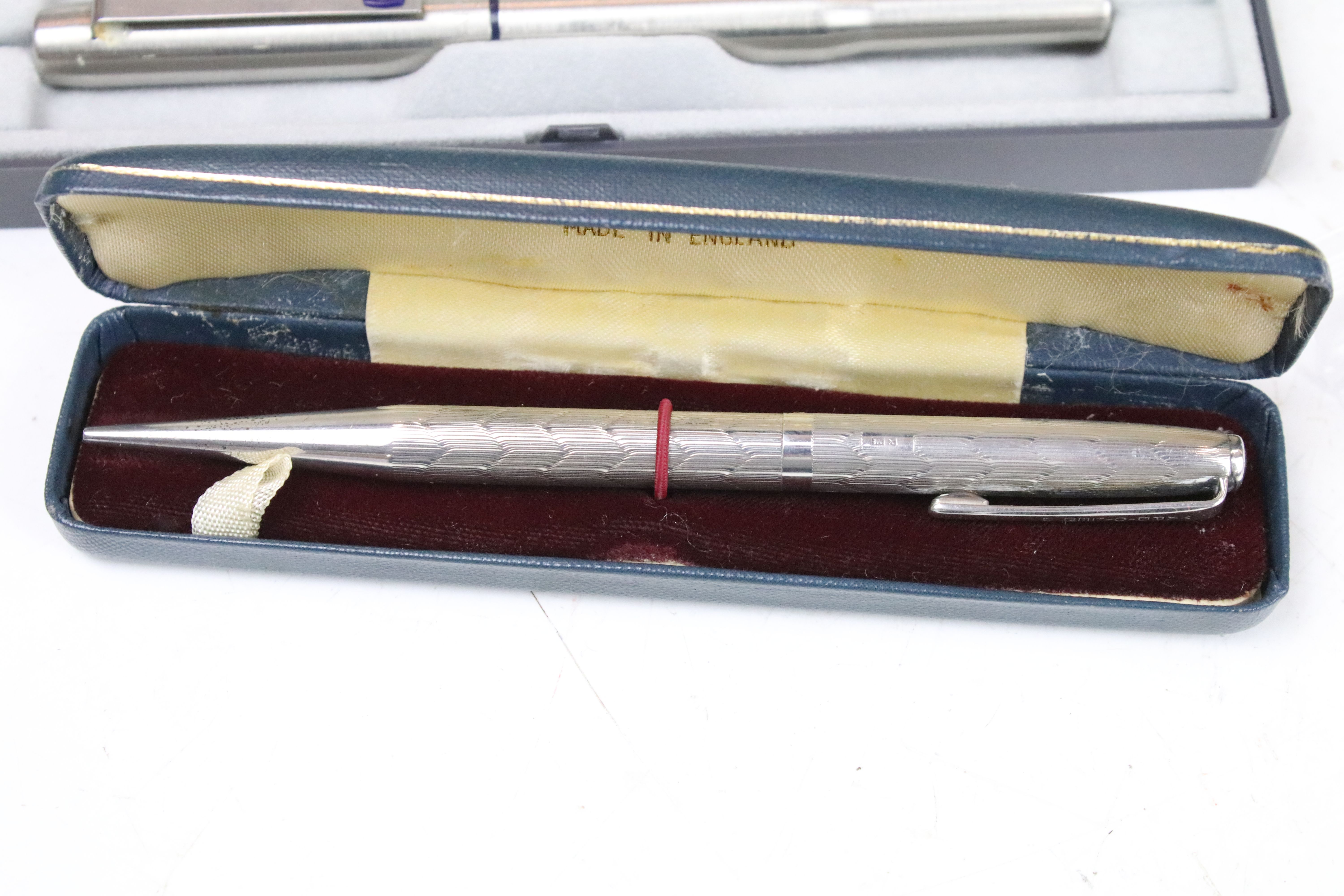 A small collection of pens to include Parker example together with a sterling silver yard-o-lead and - Image 5 of 9