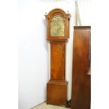 Mahogany inlaid longcase clock, the brass dial signed Thomas Lister, Halifax, with Roman and