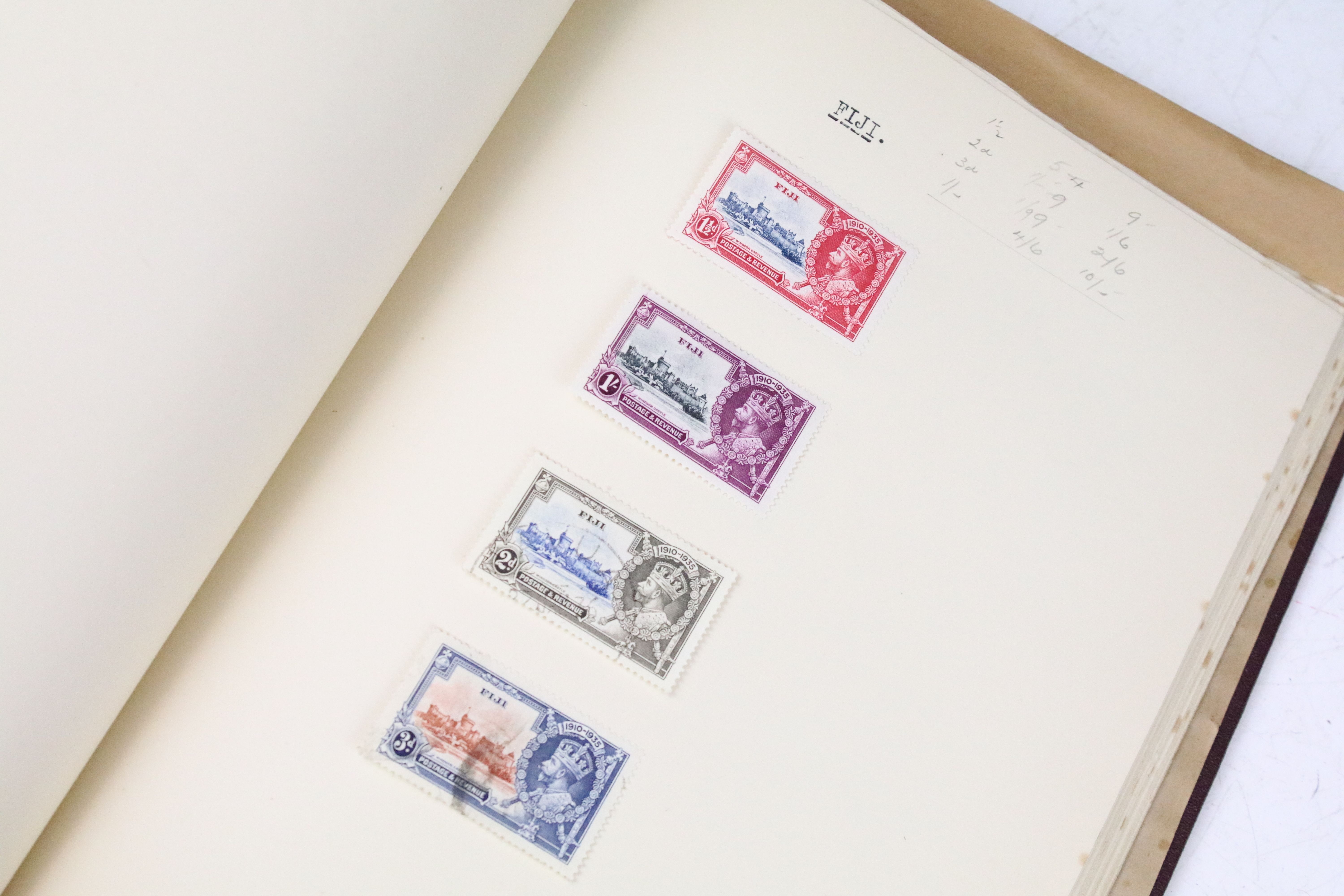 A stamp album containing stamps marking the silver jubilee of King George V from the UK and - Image 16 of 18