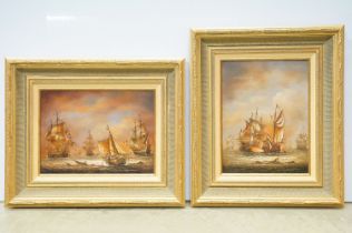 William Jones, maritime scene, oil on panel, signed lower right, label verso for Racine Art Gallery,