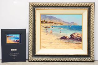 Allan Nelson, A Sandy Stroll, oil on panel, signed lower left, with Certificate of Guarantee and