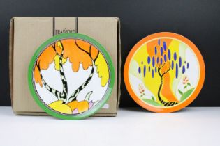 Two Wedgwood for Bradford Exchange Clarice Cliff Bizarre plates to include Windbells' and Honolulu.