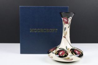 Moorcroft Memoire vase having tube lined floral details to sides. Impressed marks to base.