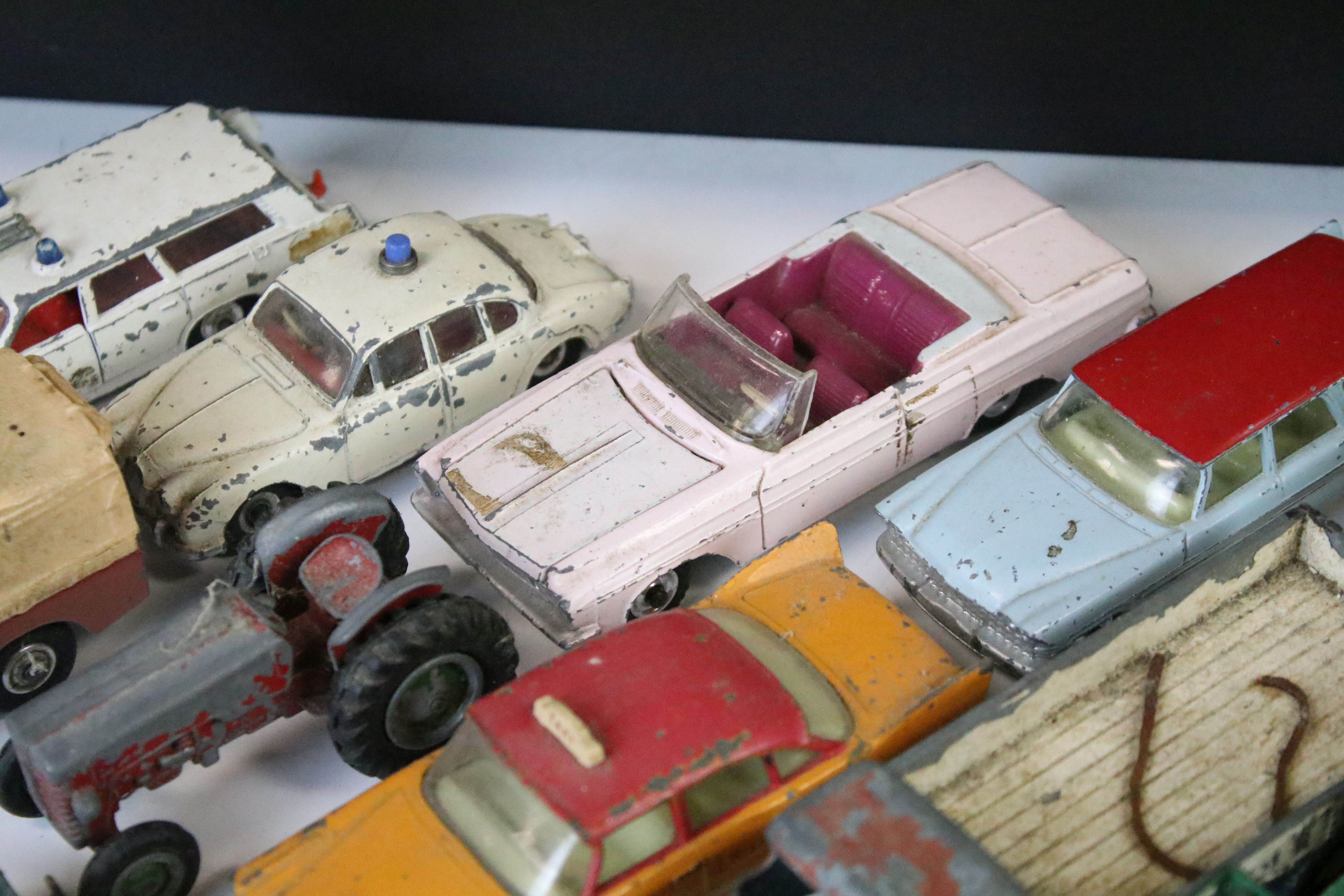 Over 50 Mid 20th C play worn diecast models to include Dinky, Corgi and Matchbox examples - Image 14 of 18