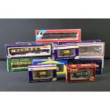 14 Boxed OO / HO gauge items of rolling stock to include Bachmann 34-350 50' Parcel Van Maroon,