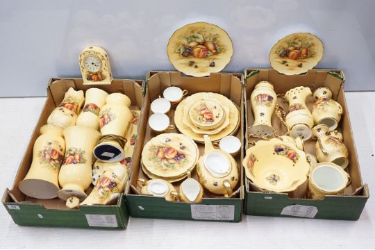 Large collection of Aynsley 'Orchard Gold' dinner and home wares, over three boxes to include a - Image 1 of 7