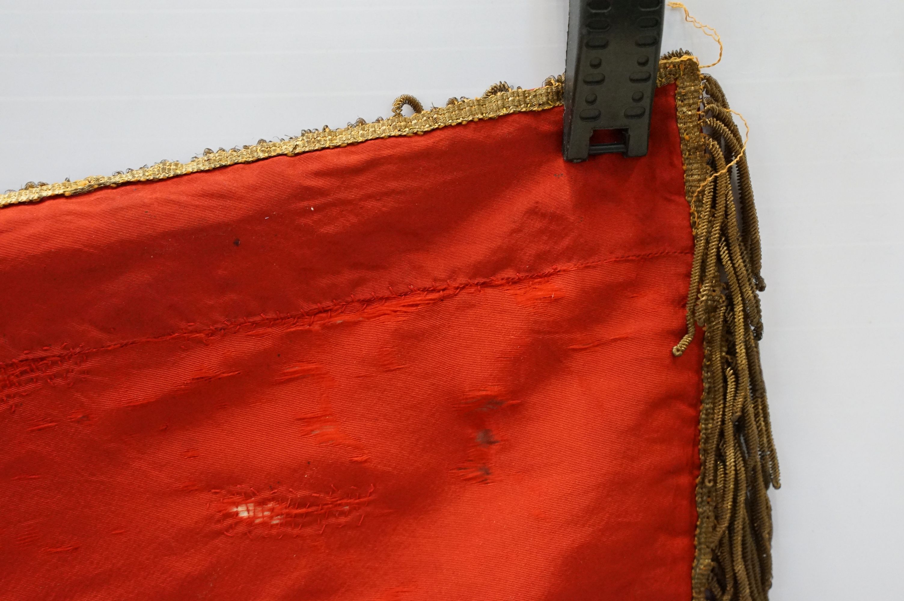 Early 20th century French Union Nationale des Combattants flag, one side embroidered with 'Section - Image 12 of 14