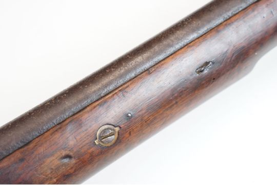 An antique muzzle loading rifle, Tower stamp to the firing mechanism, stamped W.S.Y. to the brass - Image 11 of 34