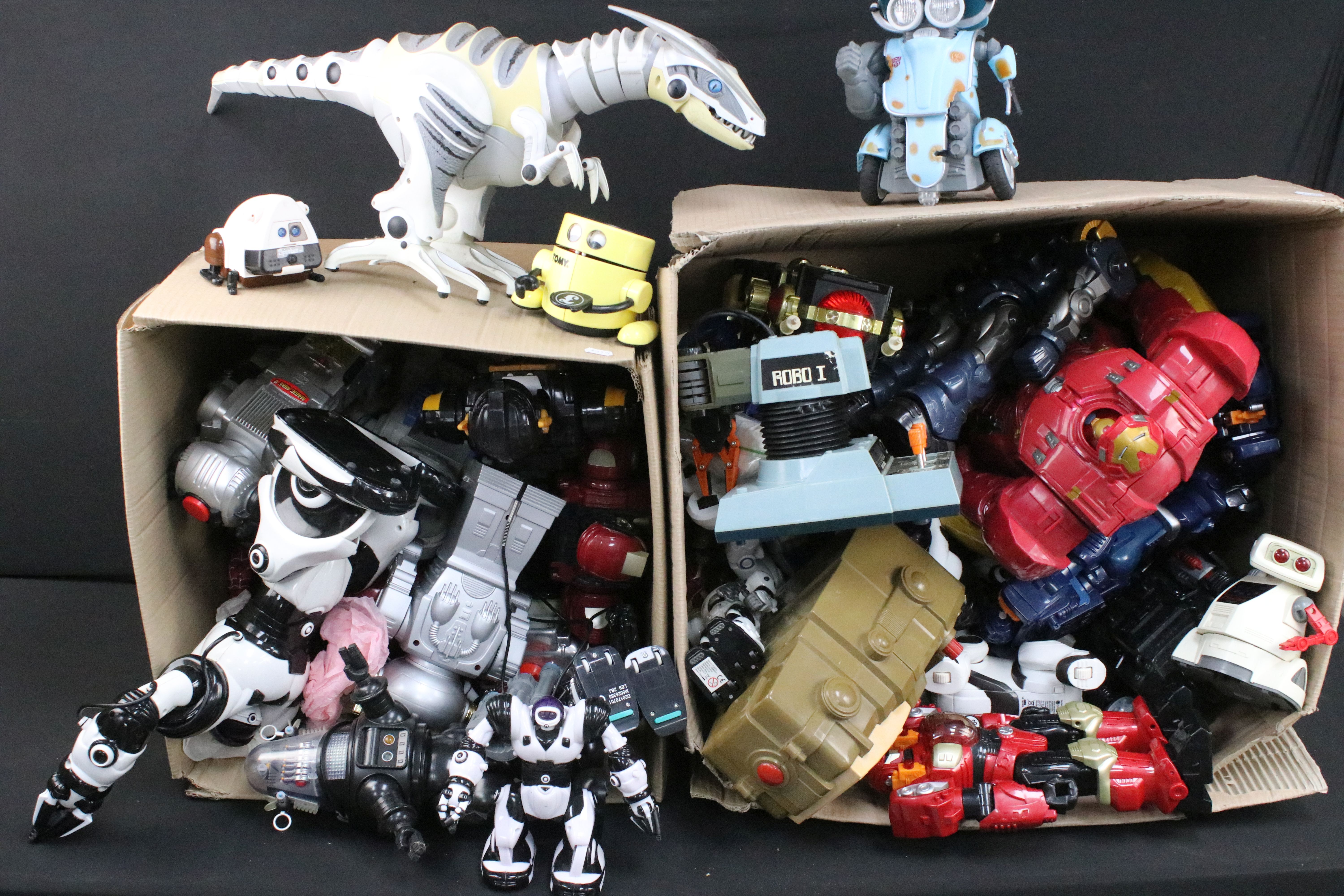 Large collection of Robots featuring Transformer, Iron Man, Tomy Robo, Robby The Robot, etc (2