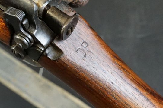 A Lee-Enfield (SMLE) .303 bolt-action service rifle with adjustable sights, storage compartment to - Image 15 of 26