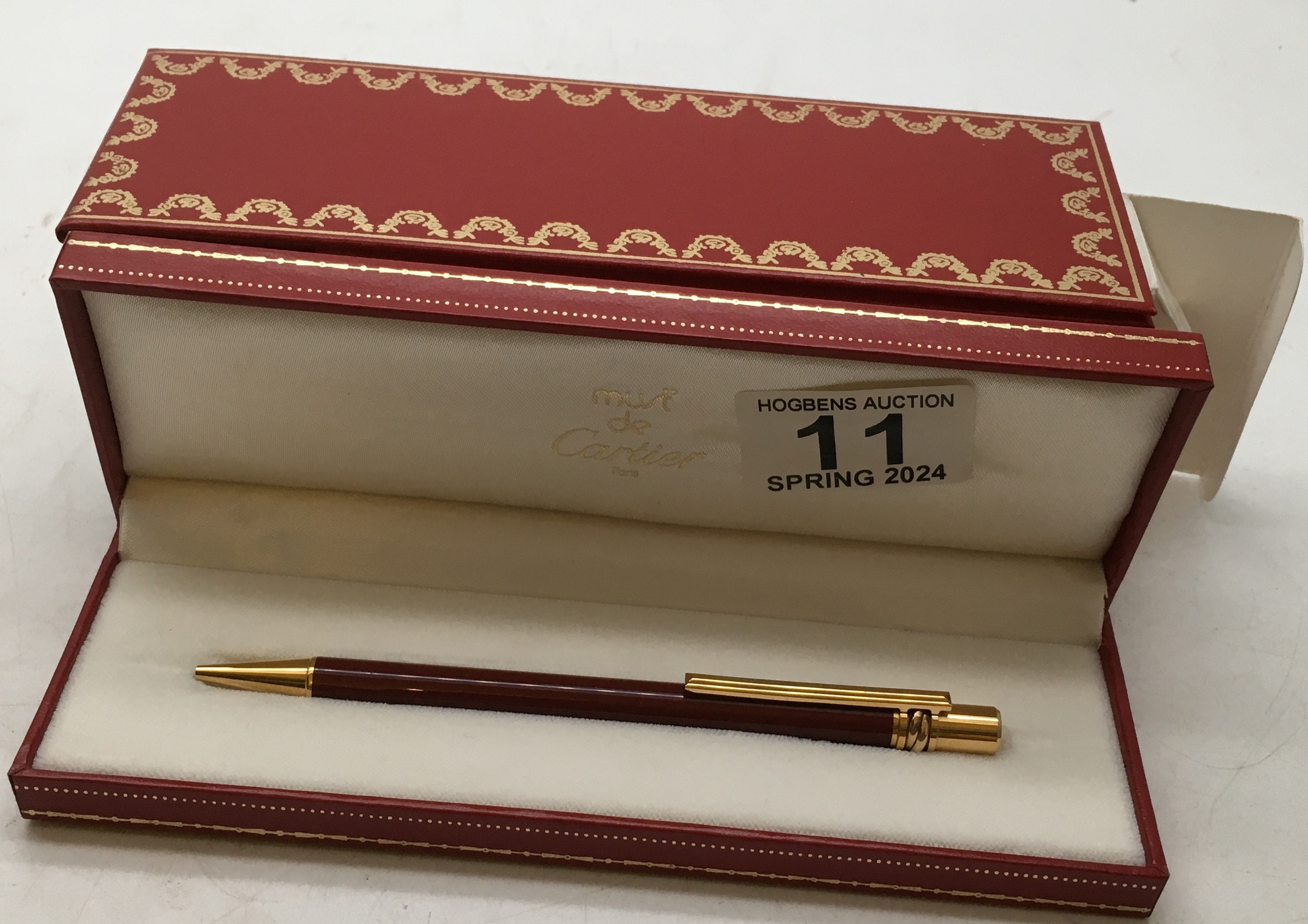 Cartier with original box and documents, packaging and outer packaging a burgundy and gold - Image 3 of 3