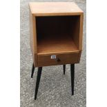 Mid 20 th Century open teak bedside small unit