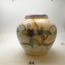 Art Deco period hand painted vase by Clew