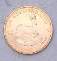 South African quarter Krugerrand 2014 un-circulated