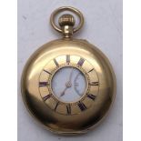Edwardian 18 ct gold Pocket Watch Birch and Gaydon makers to the Admiralty London a rare keyless