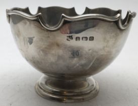 Silver Hallmarked rose bowl 120 grams Birmingham 1920's