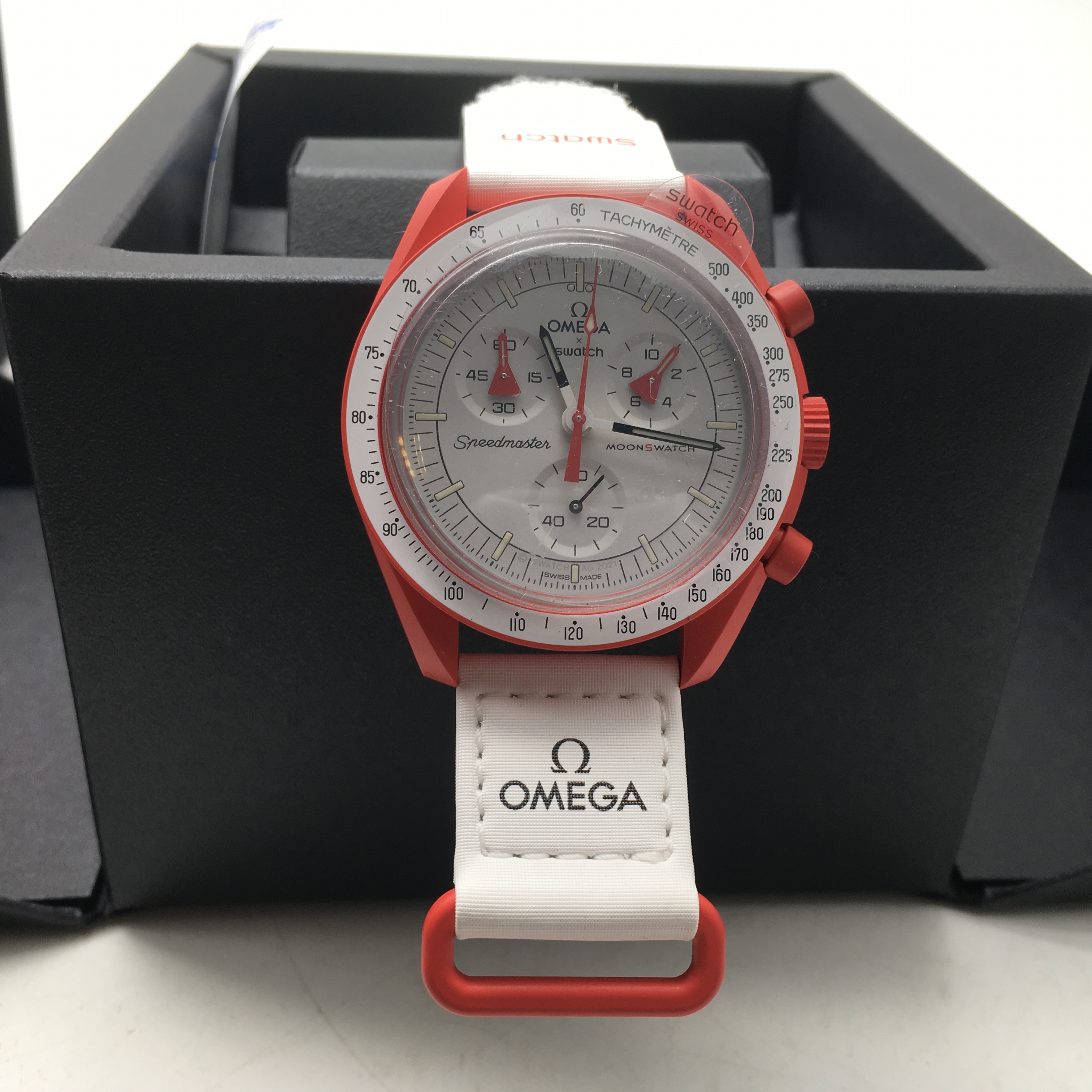 Omega, Mission to Mars, un-worn with original box documents and purchase receipt, Speedmaster watch