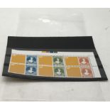 Stamps .New Zealand Anniversary 14c upper margin traffic light block of 6 with black impressions