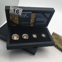Alderney 2021 decimalisation 50th anniversary gold sovereign Prestige Set.4 Gold 22 ct coins
