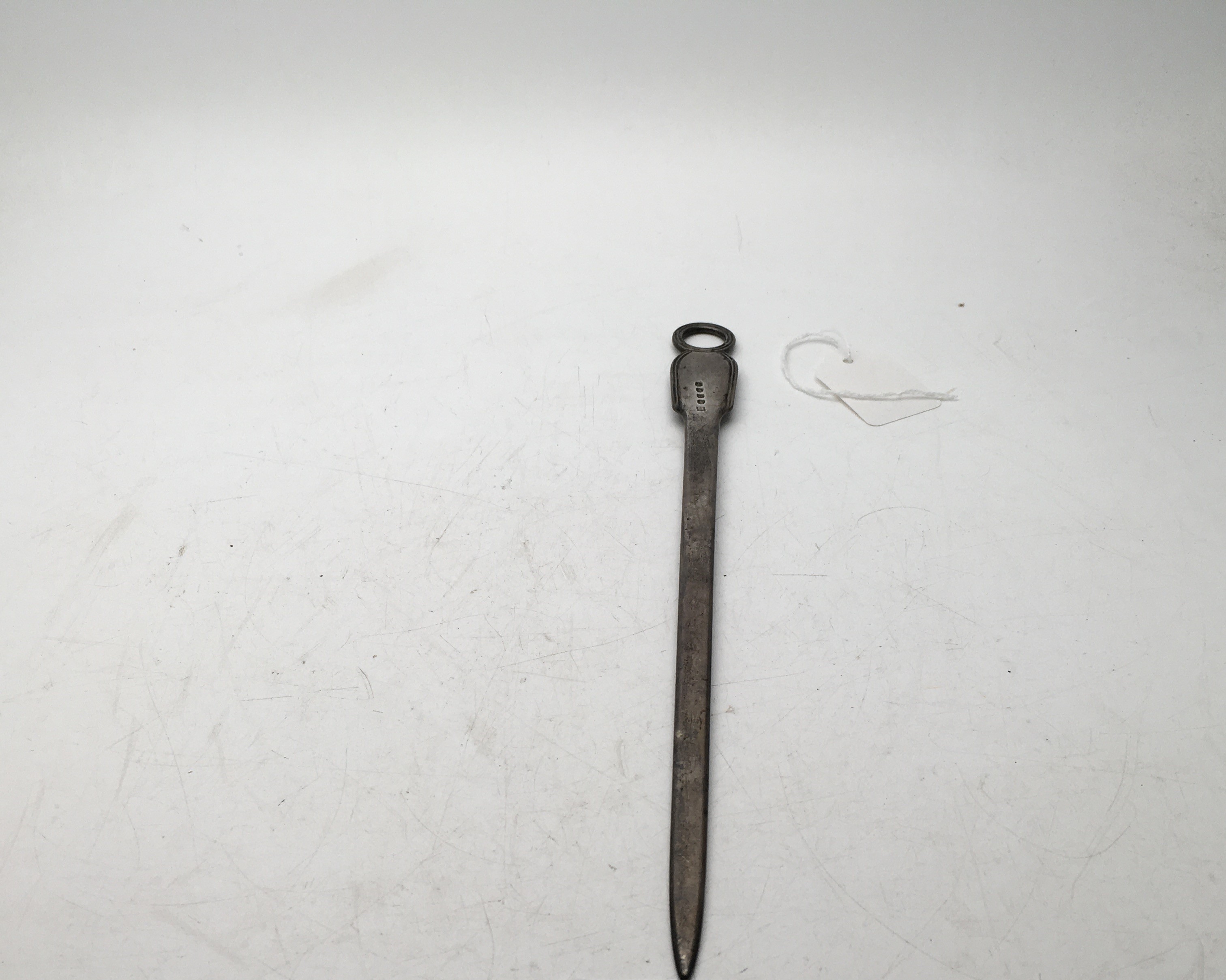 Solid silver Georgian period h/m 1812 meat skewer 117 grams - Bild 3 aus 3