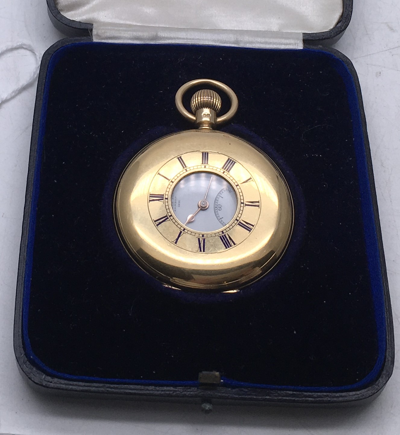 Edwardian 18 ct Pocket Watch Birch and Gaydon makers to the Admiralty London rare keyless 111grms - Image 2 of 6