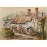 Desmond V.C. JOHNSON (British 1922-2022) Country Pub, Watercolour, Signed lower left. 12” x 15.