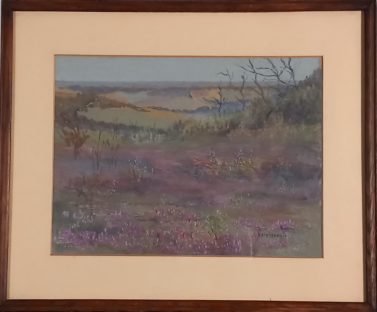 Mick HIND? (20th Century) Varengeville (Normandy), Landscape with Lavender, Watercolour, Signed - Image 2 of 3