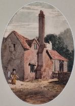 H. WORSLEY (British Active 1828-1843) Cottage in Stone House, Plymouth, Watercolour, circa 1826,