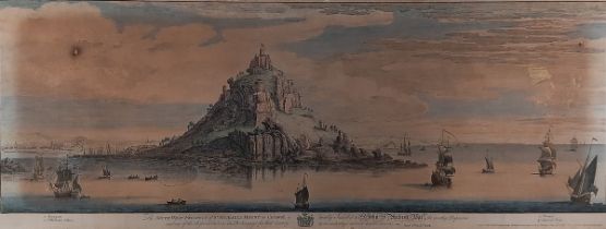 Samuel & Nathaniel BUCK (British 18th Century) The Southwest Prospect  of St Michael’s Mount in