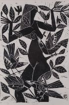 Michael EDWARDS (British 20th / 21st Century), Melmillo (Nude), Woodcut, Monogrammed and dated ’22