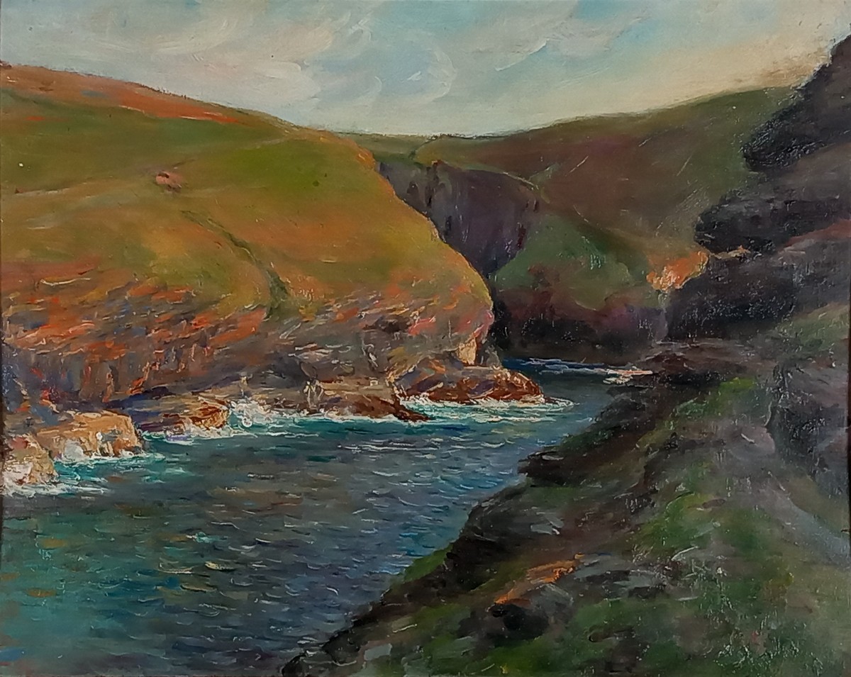 Harold Ernest Farquhar VIVIAN (British, Exhibited 1909-1933) Boscastle, Harbour Mouth 2, Oil on