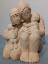 Theresa GILDER (British b. 1935) Maquette for ‘Famiglia’, Stoneware, Signed and inscribed to base,