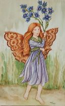 NICKY (British 20th Century) Flower Fairy, Watercolour, Signed and dated 1997 lower right, 13.25”