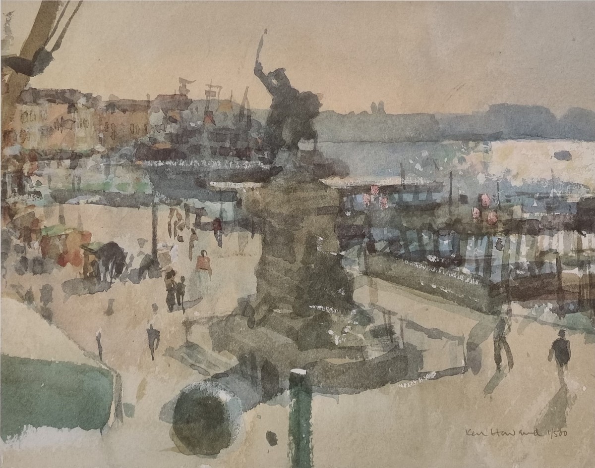 Ken HOWARD (British 1932-2022) Monument of a Soldier on a Horse, Limited edition print, Signed and