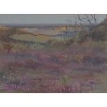 Mick HIND? (20th Century) Varengeville (Normandy), Landscape with Lavender, Watercolour, Signed
