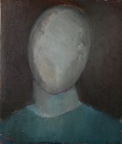 Mid 20th Century, Surreal Head, Oil on canvas, dated ’91? lower left 21” x 18” (53cm x 46cm) (