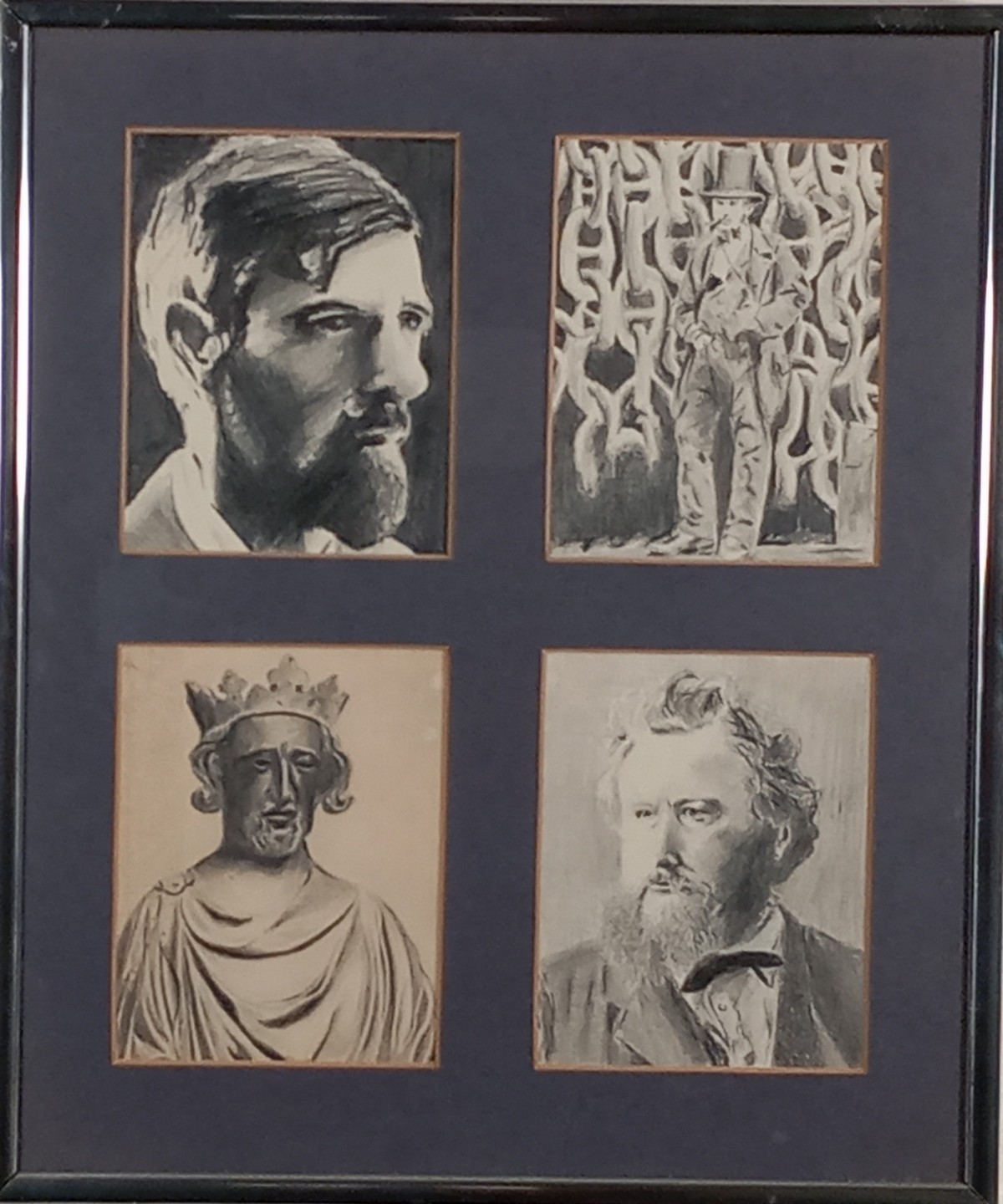 Vaughan ALLEN (British b. 1952) Four studies of British historical figures (D.H. Lawrence, - Image 2 of 3