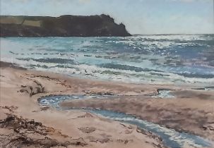 Gillian SMITH (British 20th / 21st Century) Nare Head from Pendower, Pastel, Signed lower left,